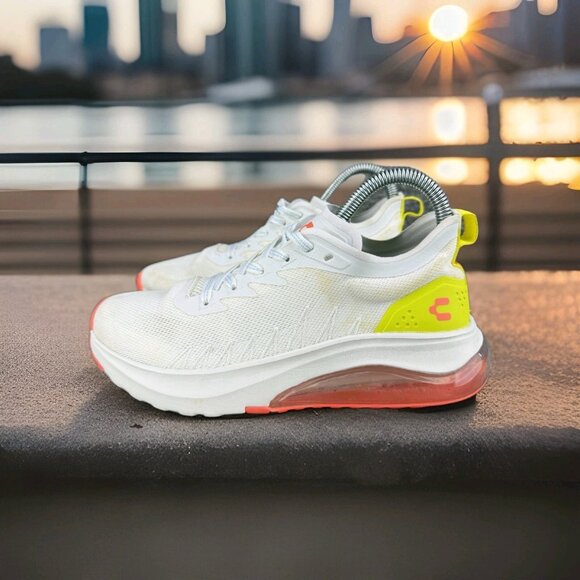 Charly Shoes - ✅Charly Vermilion Sneakers Women's Sz 7 Running Shoes White Orange Green *STAIN